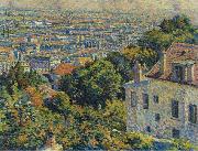 Maximilien Luce Montmartre, de la rue Cortot, vue vers saint-denis France oil painting artist